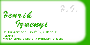 henrik izmenyi business card